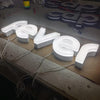 Backlit acrylic 3D illuminated letters