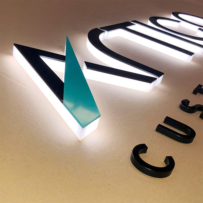 Acrylic backlit letters led signs