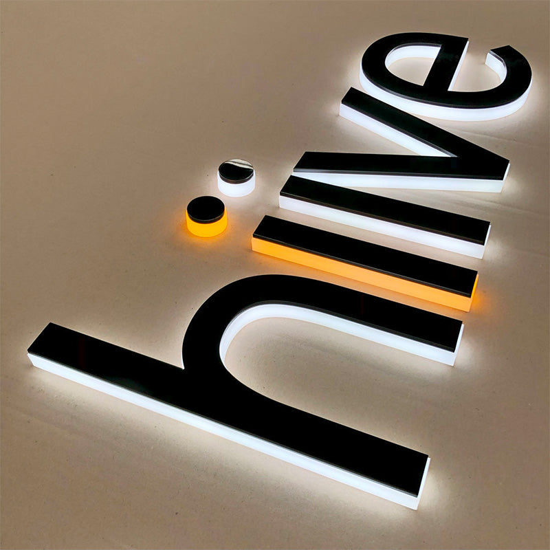 Acrylic backlit letters led signs