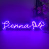 Customizable name neon with easter rabbit