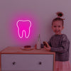 White teeth neon sign