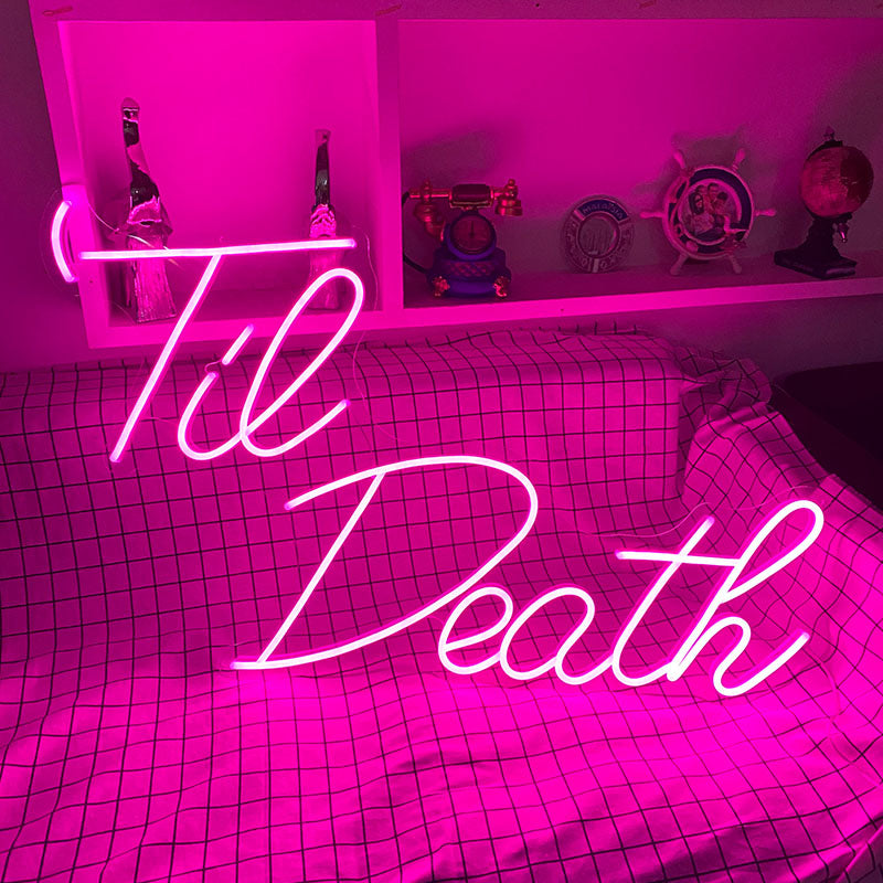 Til Death neon signage