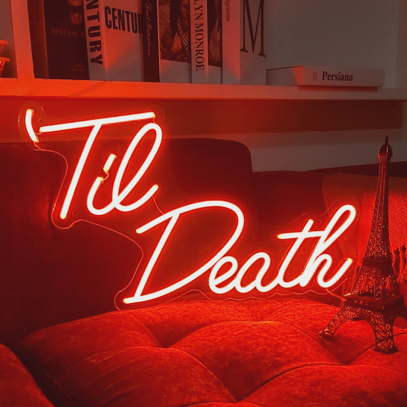 Til Death neon signage
