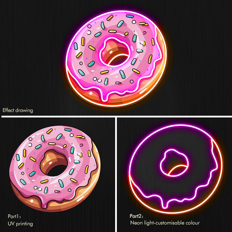 UV Printing doughnut neon