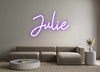 Custom neon sign Julie