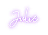 Custom neon sign Julie
