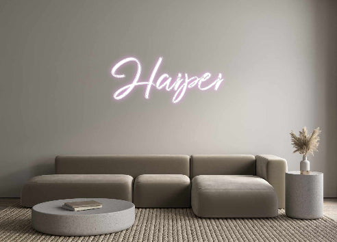 Custom neon sign Harper