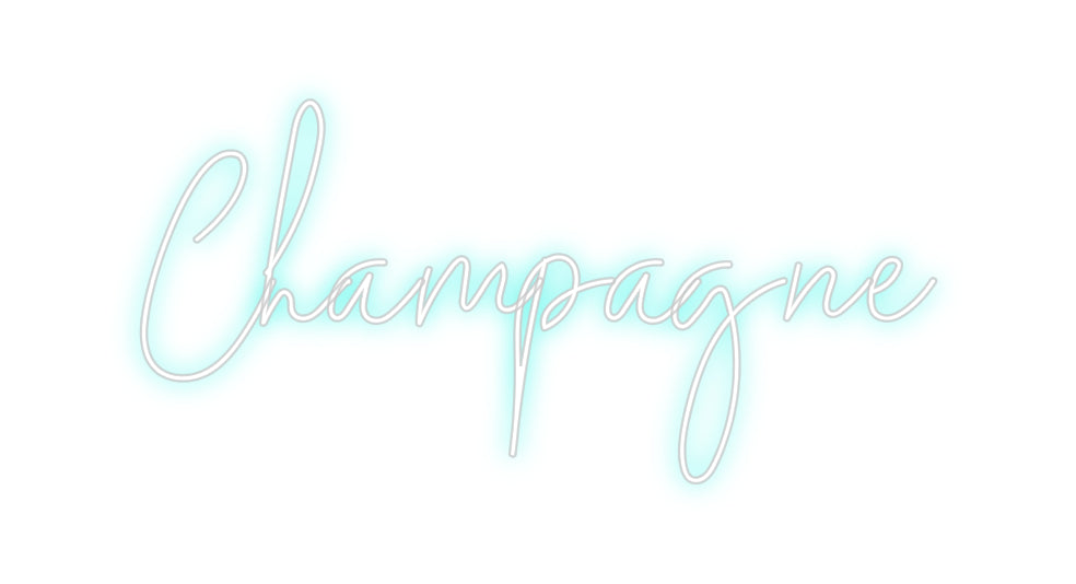 Custom neon sign Champagne