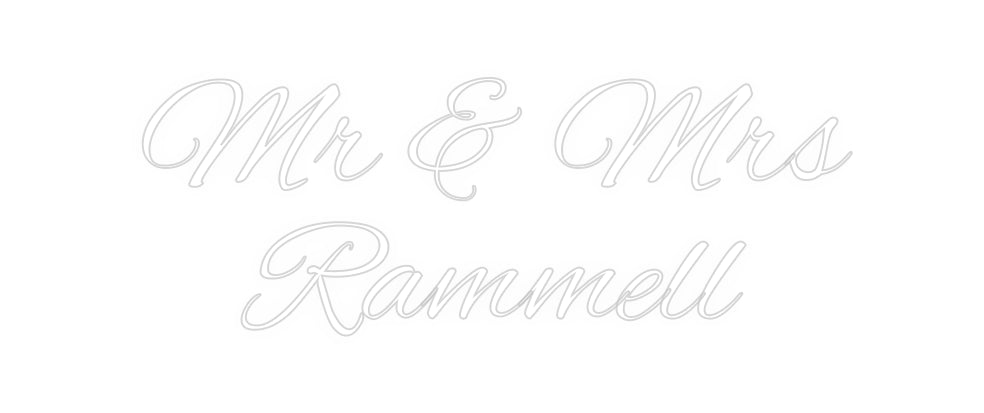 Custom neon sign Mr & Mrs 
Ra...