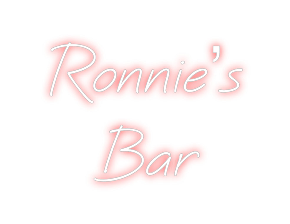 Custom neon sign Ronnie’s
Bar