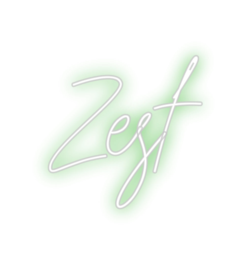 Custom neon sign Zest