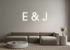 Custom neon sign E & J