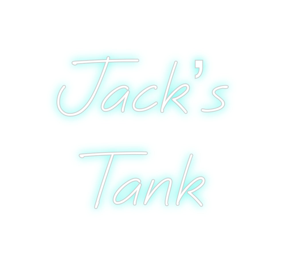 Custom neon sign Jack’s
Tank