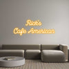 Custom neon sign Rick’s 
Cafe...