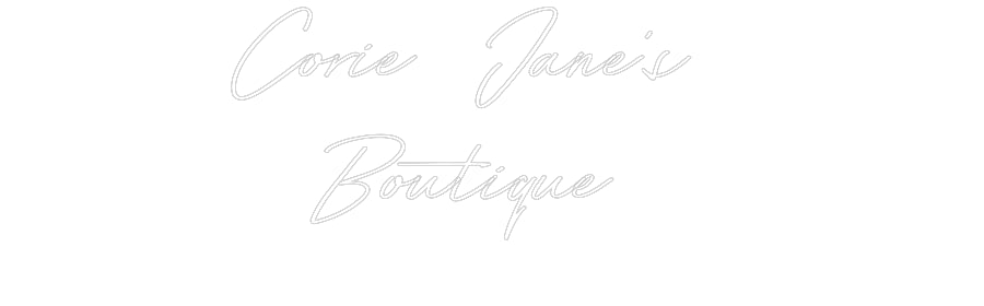 Custom neon sign Corie Jane’s ...