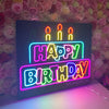 Colorful Happy Birthday Neon Light