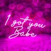 i got you babe neon wedding sign-NeonParty