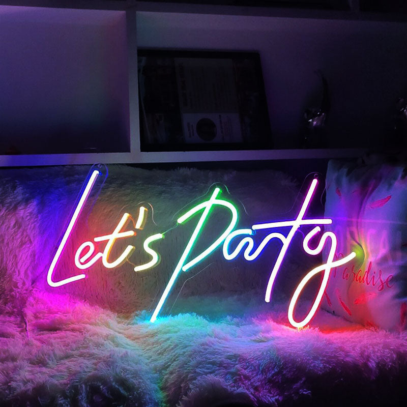 Let's Party neon light