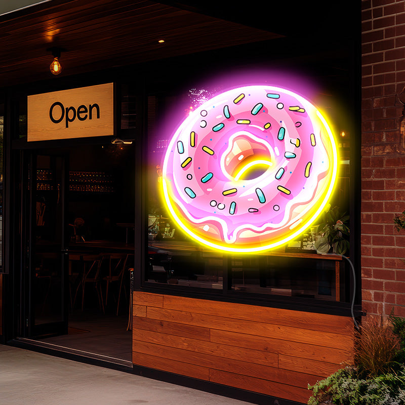 UV Printing doughnut neon