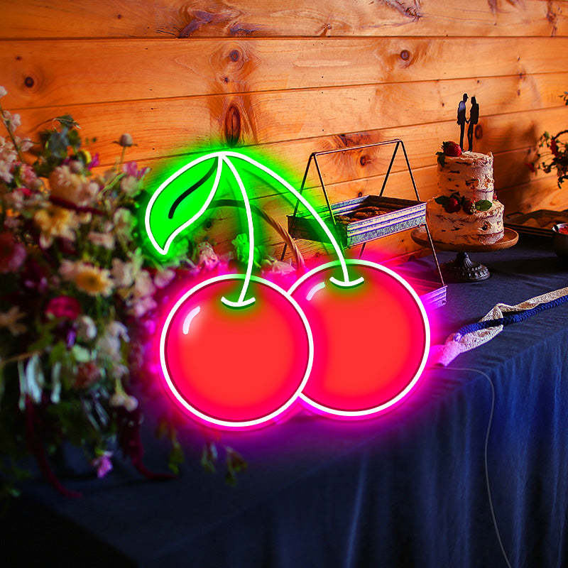 Cherry model neon signs for fruit store