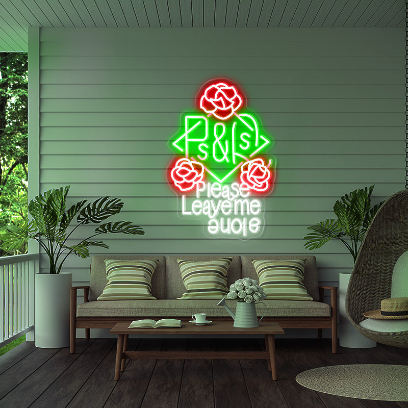 Please Leave Me Alone Neon Sign | Home Decor Neon Signs