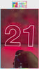21st Birthday Neon Number Sign