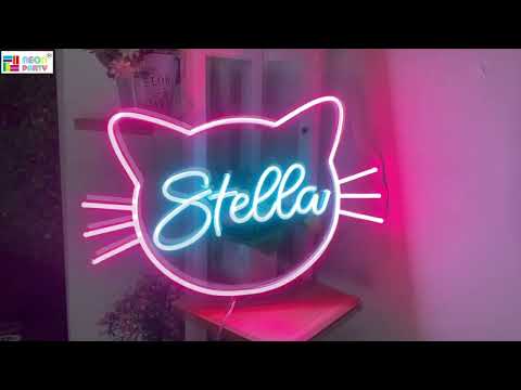 Customisable Cat Name Neon Sign