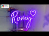Name with Heart Neon Sign
