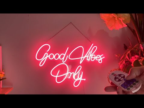 Personalised Good Vibes Only Neon Sign
