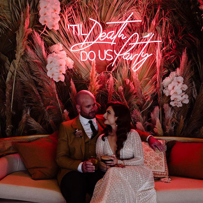 Create a personalized neon signs for wedding