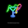 Female Silhouette in Cocktail glass neon wall art