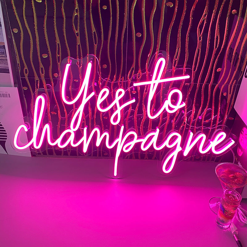 Yes to Champagne neon sign