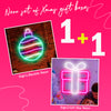 Bauble & Gift Box Neon sign light decor Xmas gift box