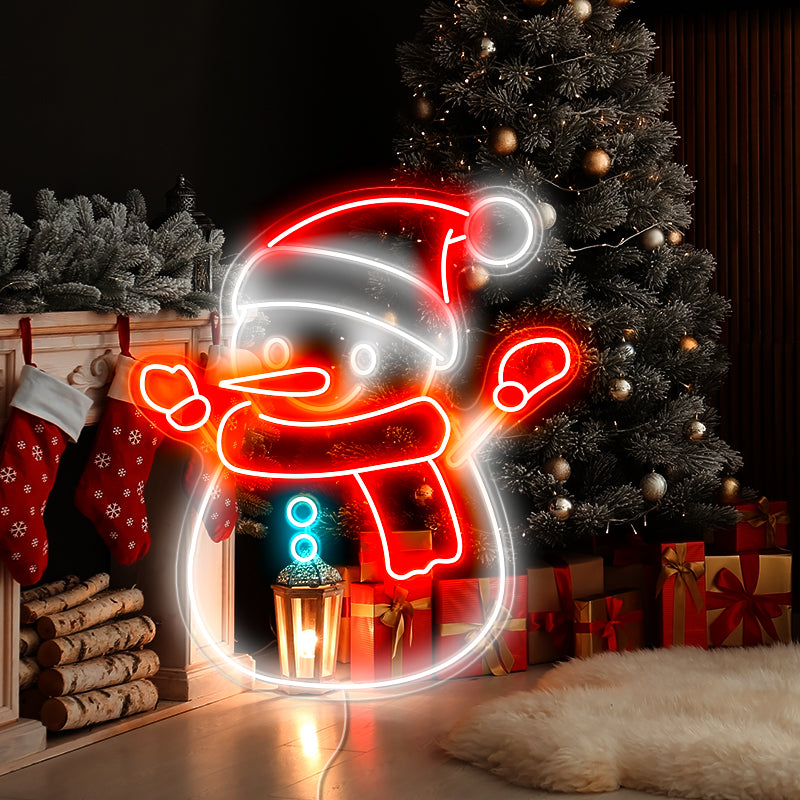 Snowman neon Christmas decorations