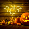 Halloween bat neon wall art