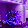 Blue Bat Shaped Neon Signs - neonpartys.co.uk