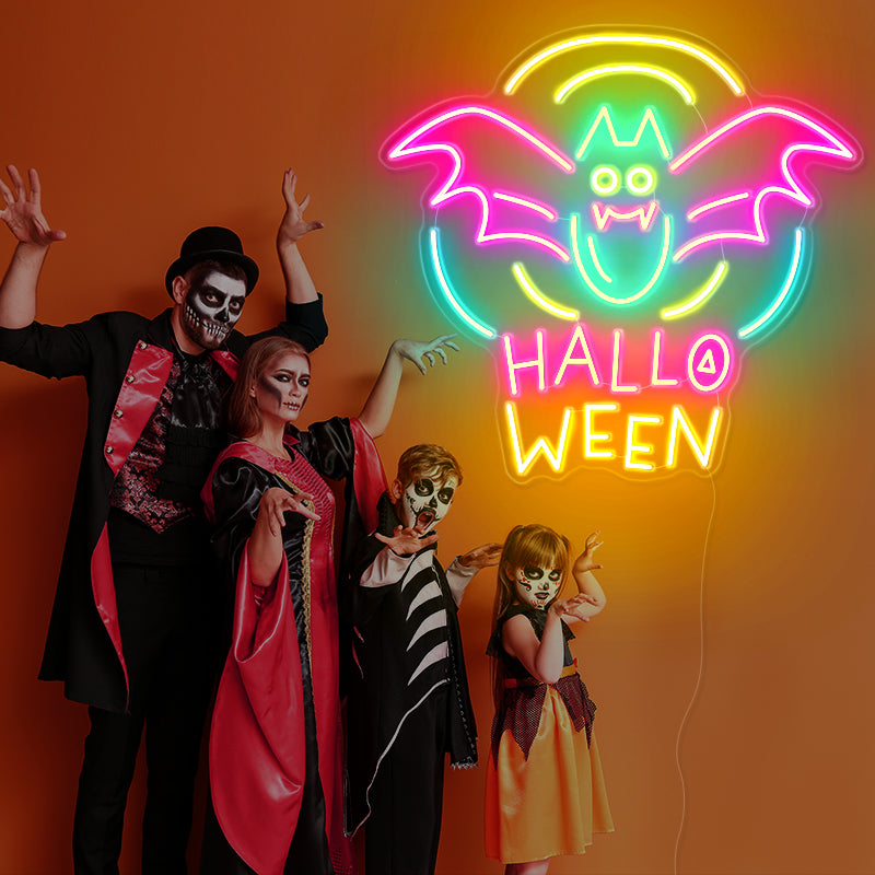 Helloween&Bats Neon lights