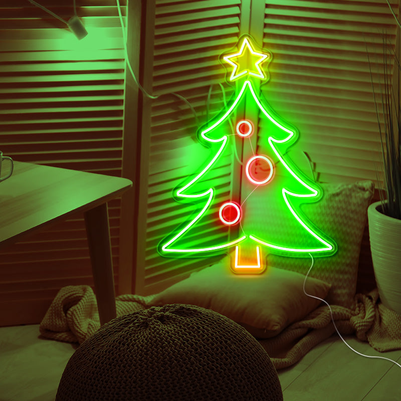 Creative design neon christmas tree decorations