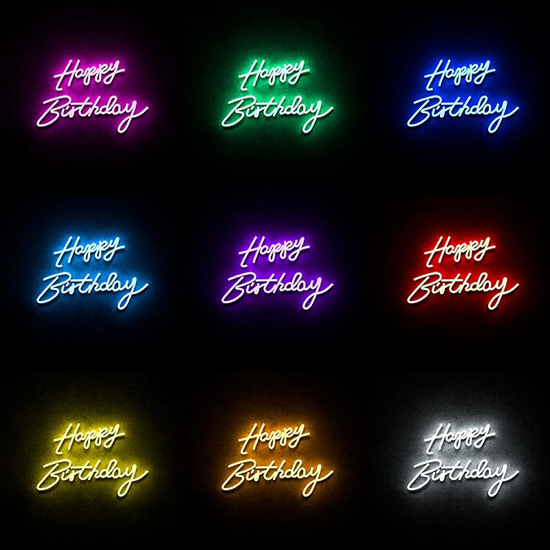 Happy Birthday neon signs - neonpartys.co.uk