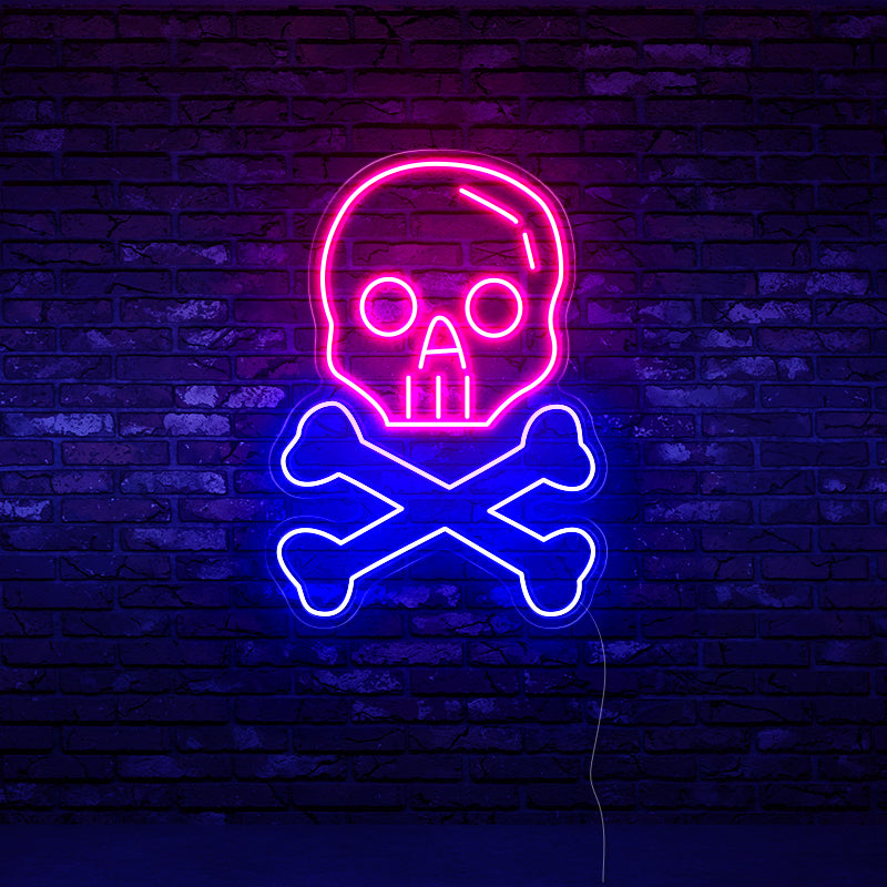 Skeleton neon light
