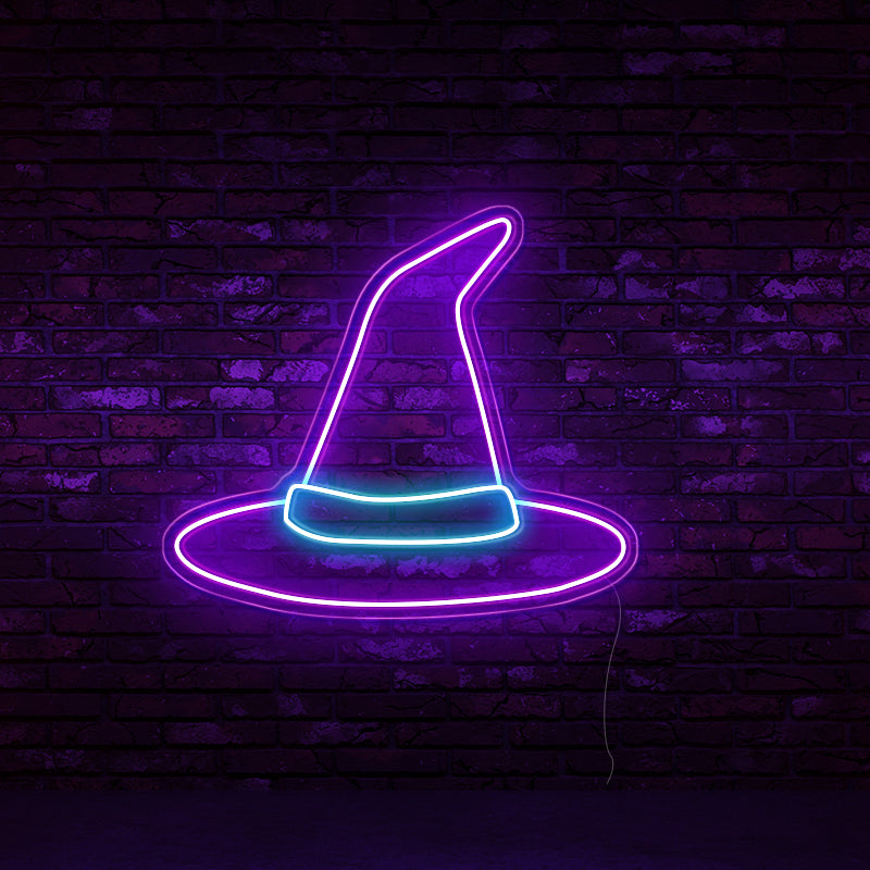 Purple Witch Hat Neon - neonpartys.co.uk