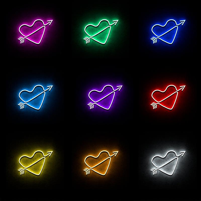 Heart neon light for lover - neonpartys.co.uk