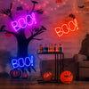 Boo neon halloween decor - neonpartys.co.uk