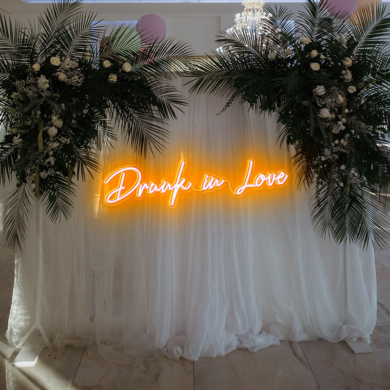 Drunk in love neon signage