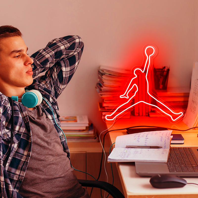 Basketball Slam Dunk Neon Sign | Kids Room Neon Signs