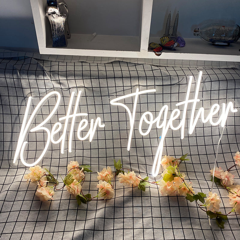 Better Together neon wedding sign