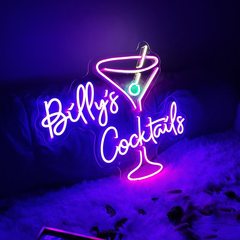 First name Cocktails neon lights
