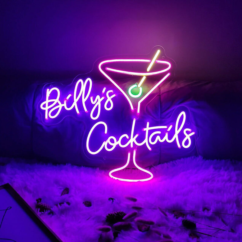 First name Cocktails neon lights