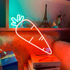 Carrot glow neon sign - neonpartys.co.uk