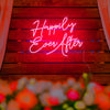 Happily Ever After pink neon light